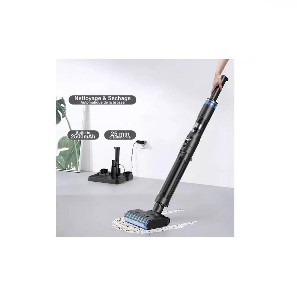 e.ziclean Aspirateur balai sans fil multifonction 21.6v noir - CYCLOWASH12