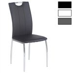 IDIMEX Lot de 4 chaises APOLLO, en synthétique. Coloris disponibles : Gris