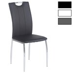 IDIMEX Lot de 4 chaises APOLLO, en synthétique. Coloris disponibles : Gris