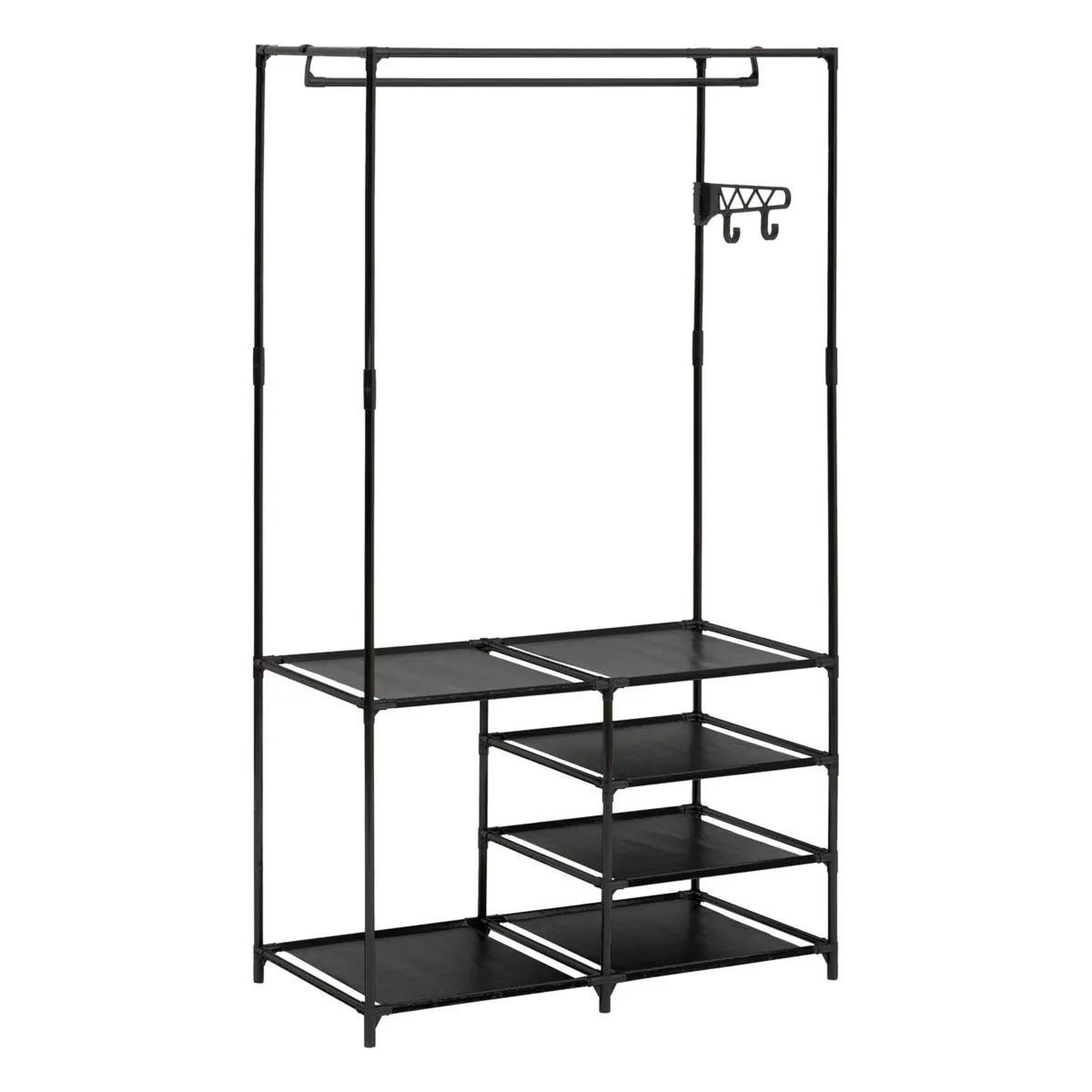 ATMOSPHERA Portant à vêtements avec 6 étagères  intissa  160cm noir