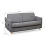 Voir la diapositive 4 : Canapé convertible  140 cm système couchage express 3 places en tissu TAMY