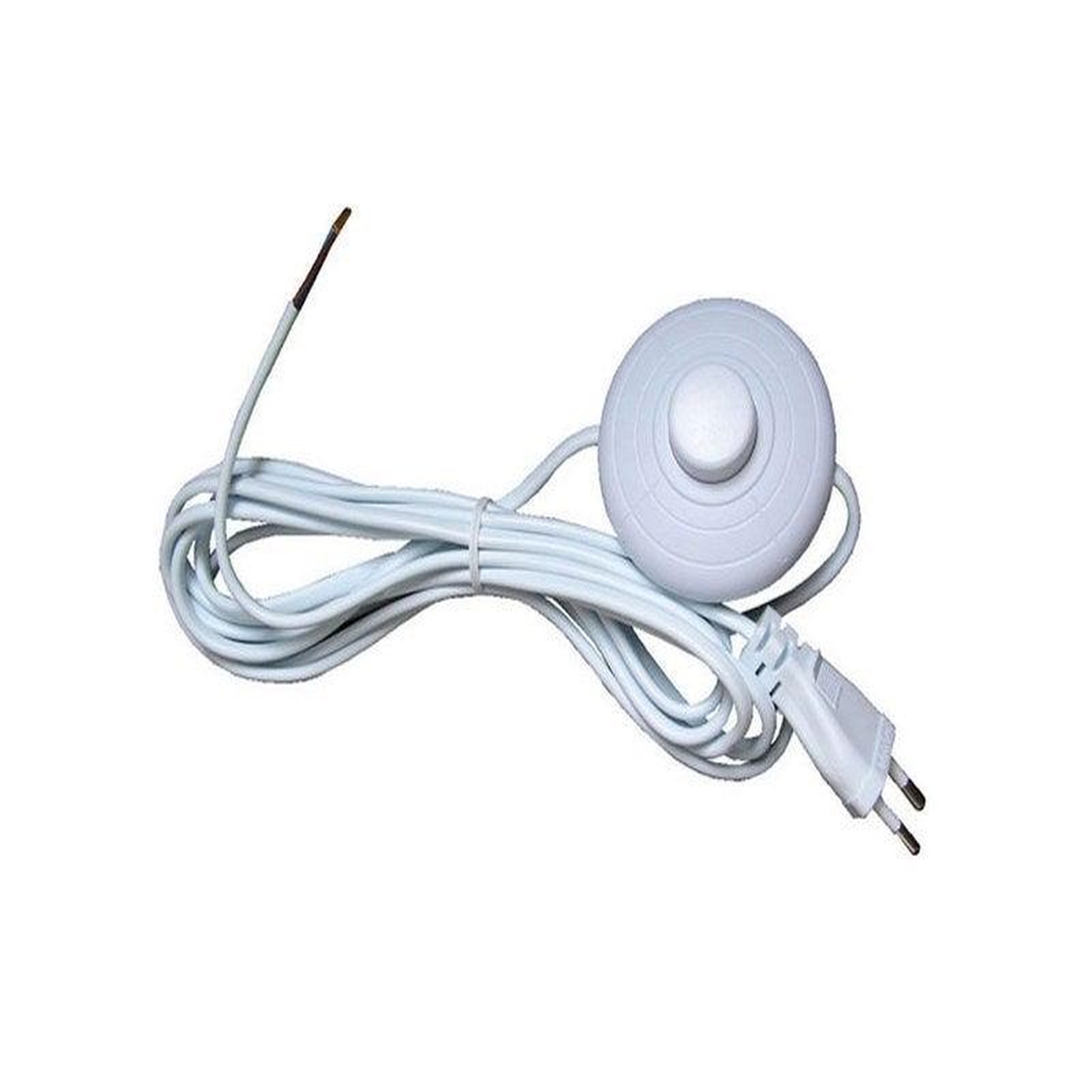 CENTRALE BRICO Cordon et interrupteur en plastique TIBELEC, 500 W blanc