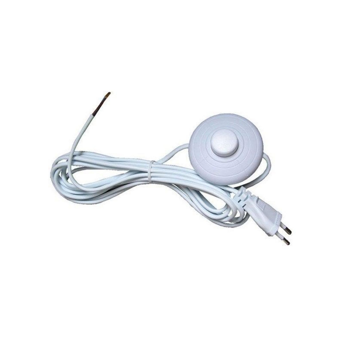 CENTRALE BRICO Cordon et interrupteur en plastique TIBELEC, 500 W blanc