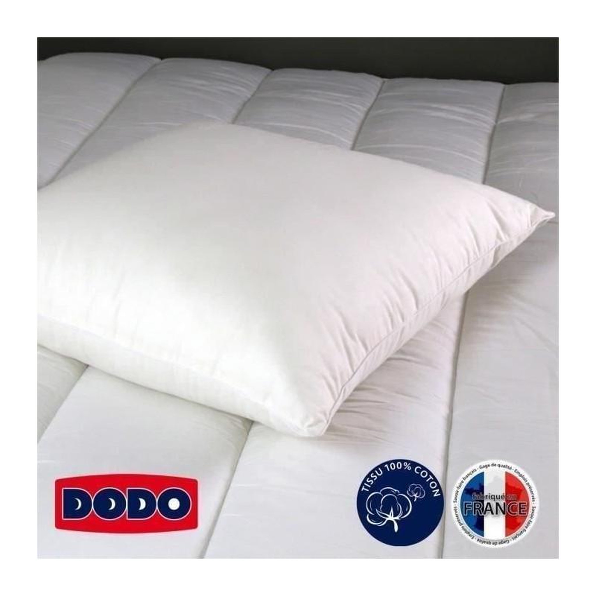 Voir la diapositive 2 : DODO DODO Oreiller moelleux Imperial - 60 x 60 cm - Blanc