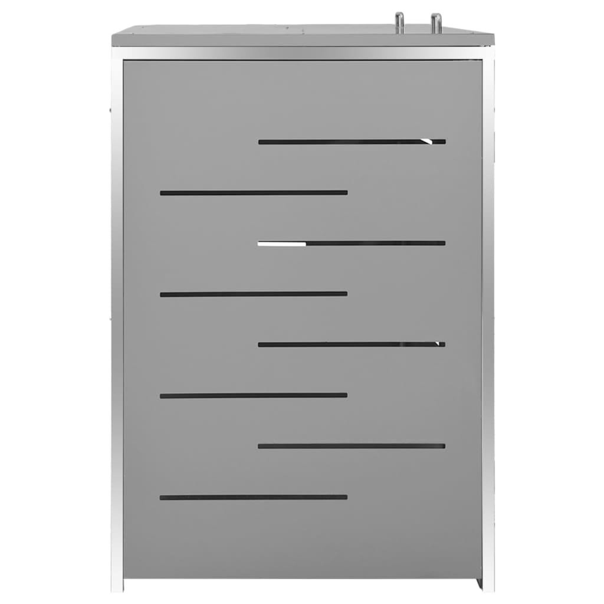 Voir la diapositive 5 : VIDAXL Abri pour deux poubelles 138x77,5x112,5 cm Inox
