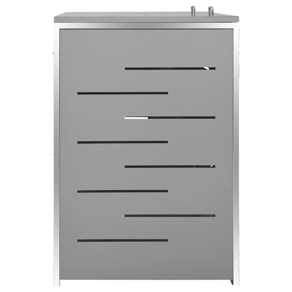 VIDAXL Abri pour deux poubelles 138x77,5x112,5 cm Inox