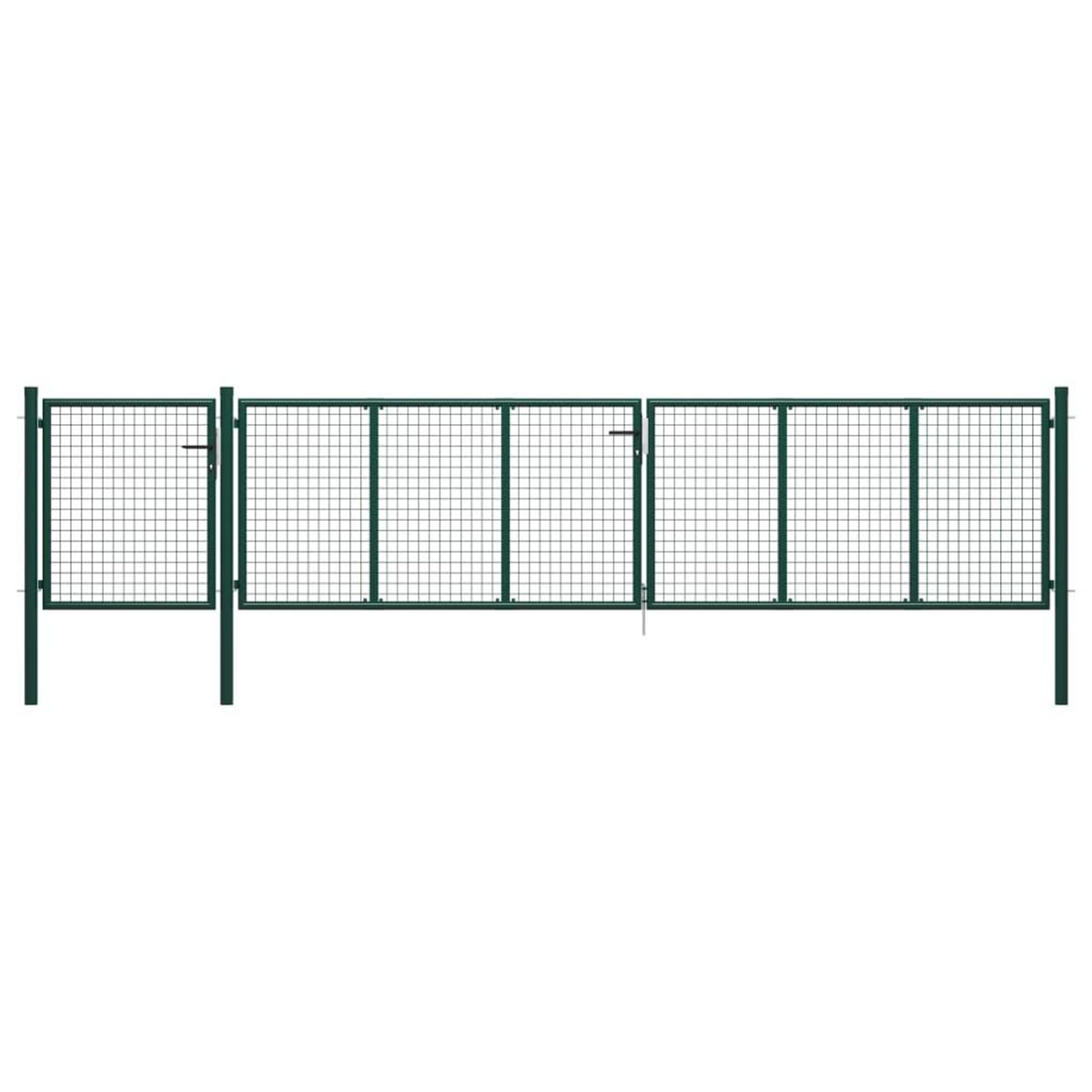 VIDAXL Portail de jardin Acier 500 x 100 cm Vert