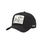 CAPSLAB Casquette trucker premium avec filet effet bambou Tom & Jerry TAJ. Coloris disponibles : Noir