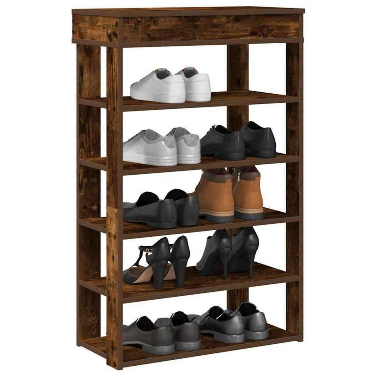 VIDAXL Etagere a chaussures chene fume 60x30x98 cm bois d'ingenierie