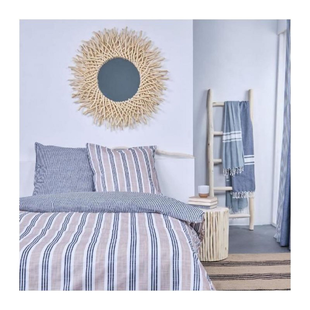 Today Parure de lit - TODAY Kargo - 220x240 cm - 2 personnes - coton imprimé rayé