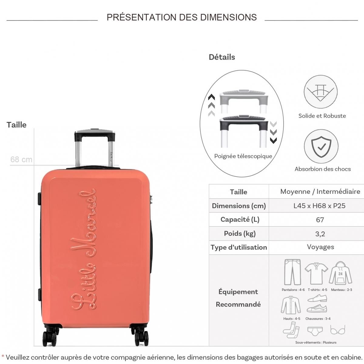 Little Marcel Valise rigide TSA polycarbonate 68 cm