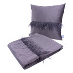 Paris Prix Ensemble Coussin & Plaid  Palmira  130x170cm Gris Graphite