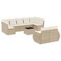 Voir la diapositive 2 : VIDAXL Salon de jardin avec coussins 10 pcs beige resine tressee