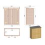 Voir la diapositive 4 : Habitat et Jardin Abri jardin bois adossable  Lipki   - 1.79 x 0.9 x 1.78/1.87 m  - 1.61 m² - 12 mm - Avec plancher