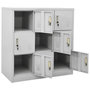 Voir la diapositive 5 : VIDAXL Armoire a casiers Gris clair 90x45x92,5 cm Acier