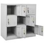 Voir la diapositive 5 : VIDAXL Armoire a casiers Gris clair 90x45x92,5 cm Acier