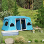 Voir la diapositive 5 : OUTSUNNY Ensemble table et chaise de camping pliable forme valise alu bois