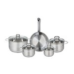 ELO Ensemble de 1 Poêle de cuisson 24 cm et 4 faitouts 12, 14, 16 et 20 cm Elo Profi Brillant