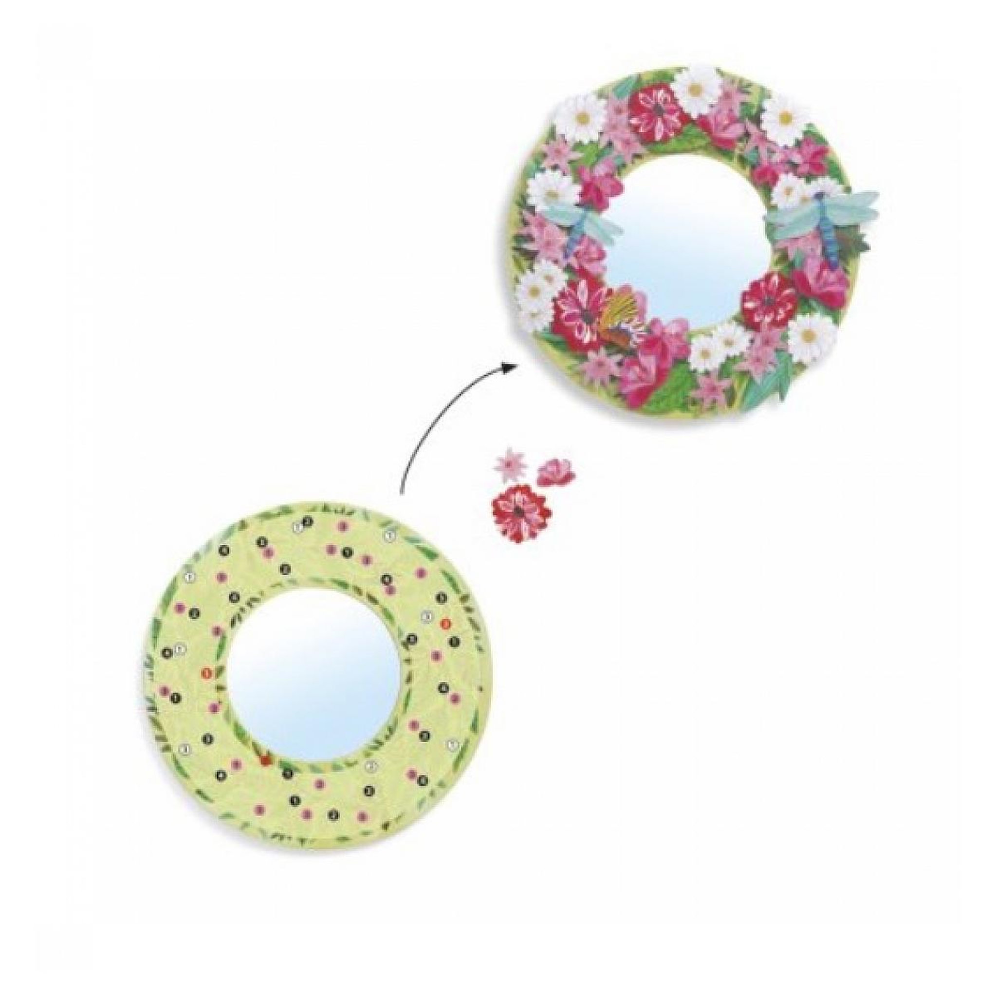 Voir la diapositive 3 : Djeco DIY Miroirs Douceur Florale