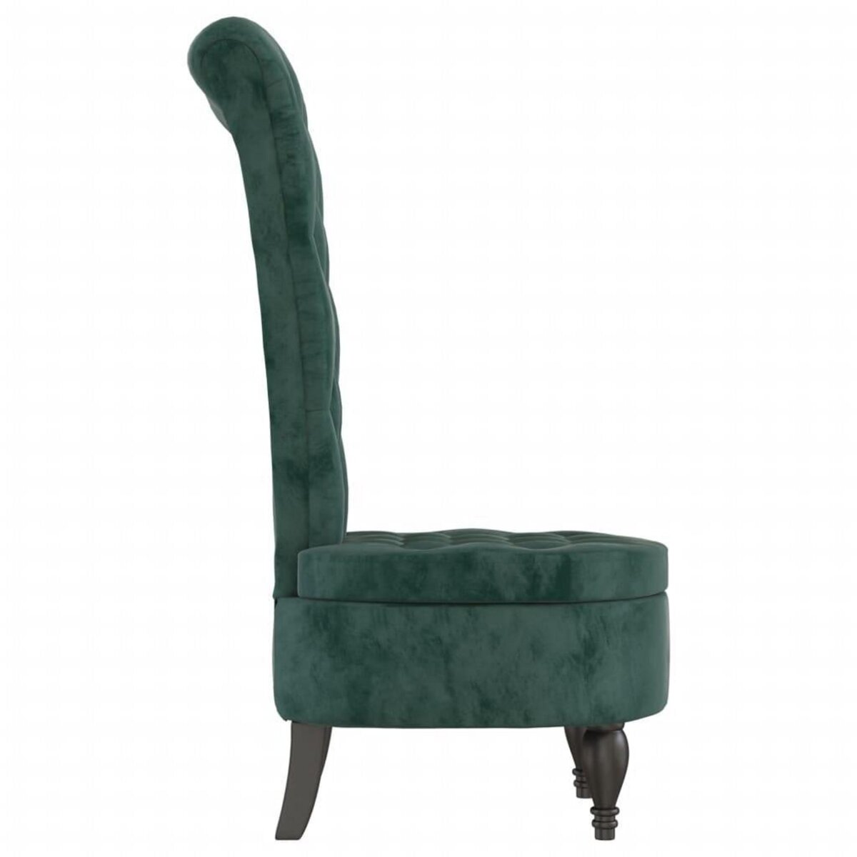 VIDAXL Chaise a dossier haut vert fonce velours conception de bouton