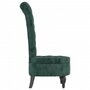 Voir la diapositive 4 : VIDAXL Chaise a dossier haut vert fonce velours conception de bouton