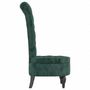 Voir la diapositive 4 : VIDAXL Chaise a dossier haut vert fonce velours conception de bouton