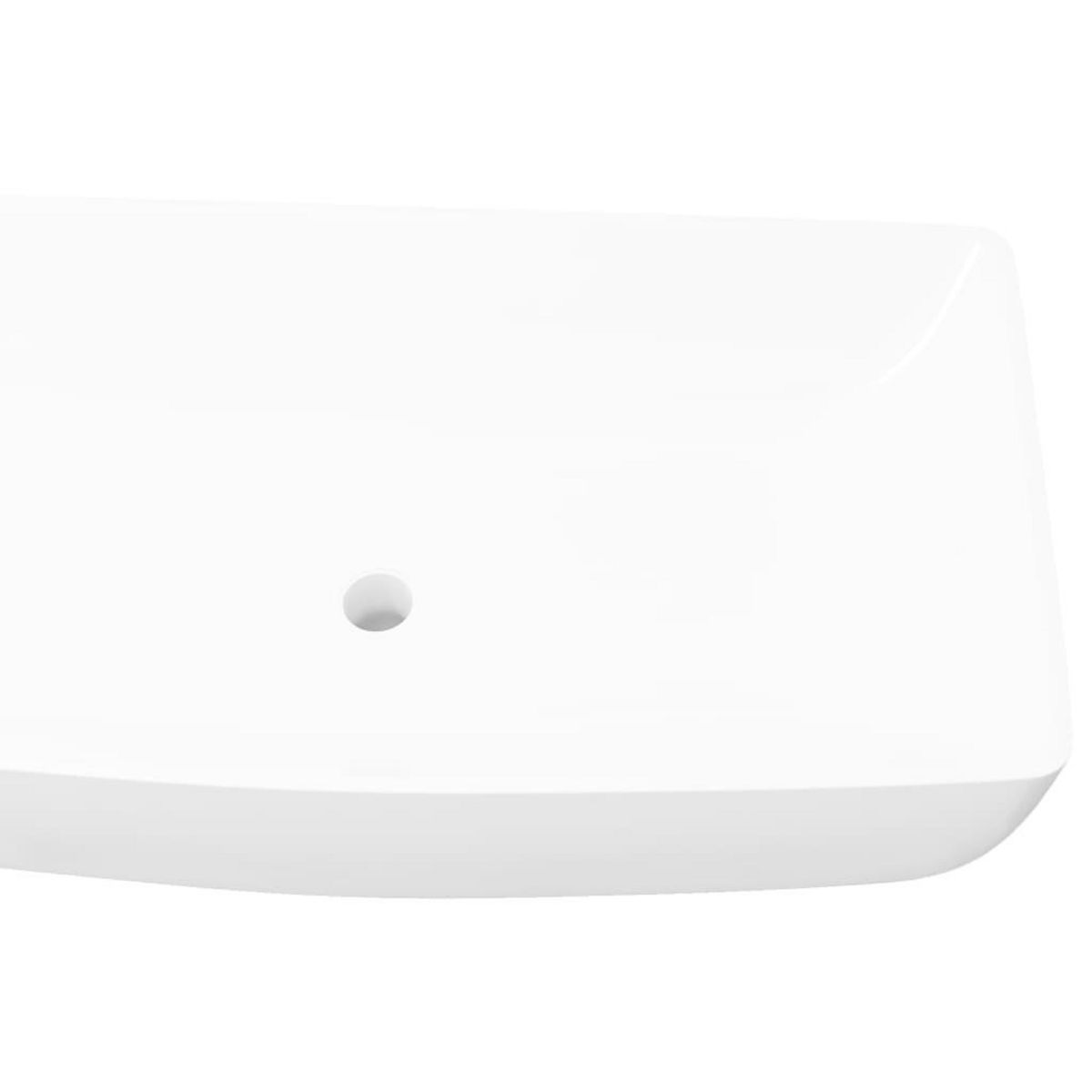 VIDAXL Lavabo rectangulaire Ceramique Blanc 71 x 39 cm
