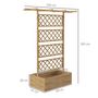 Voir la diapositive 3 : OUTSUNNY Jardinière avec treillis et pergola - dim. 160L x 55l x 183H cm - bois sapin pré-huilé