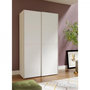Voir la diapositive 3 : MARKET24 Armoire 2 portes coulissantes - Blanc mat - L 120 x P 61,2 x H 190,5 cm - OZZULA