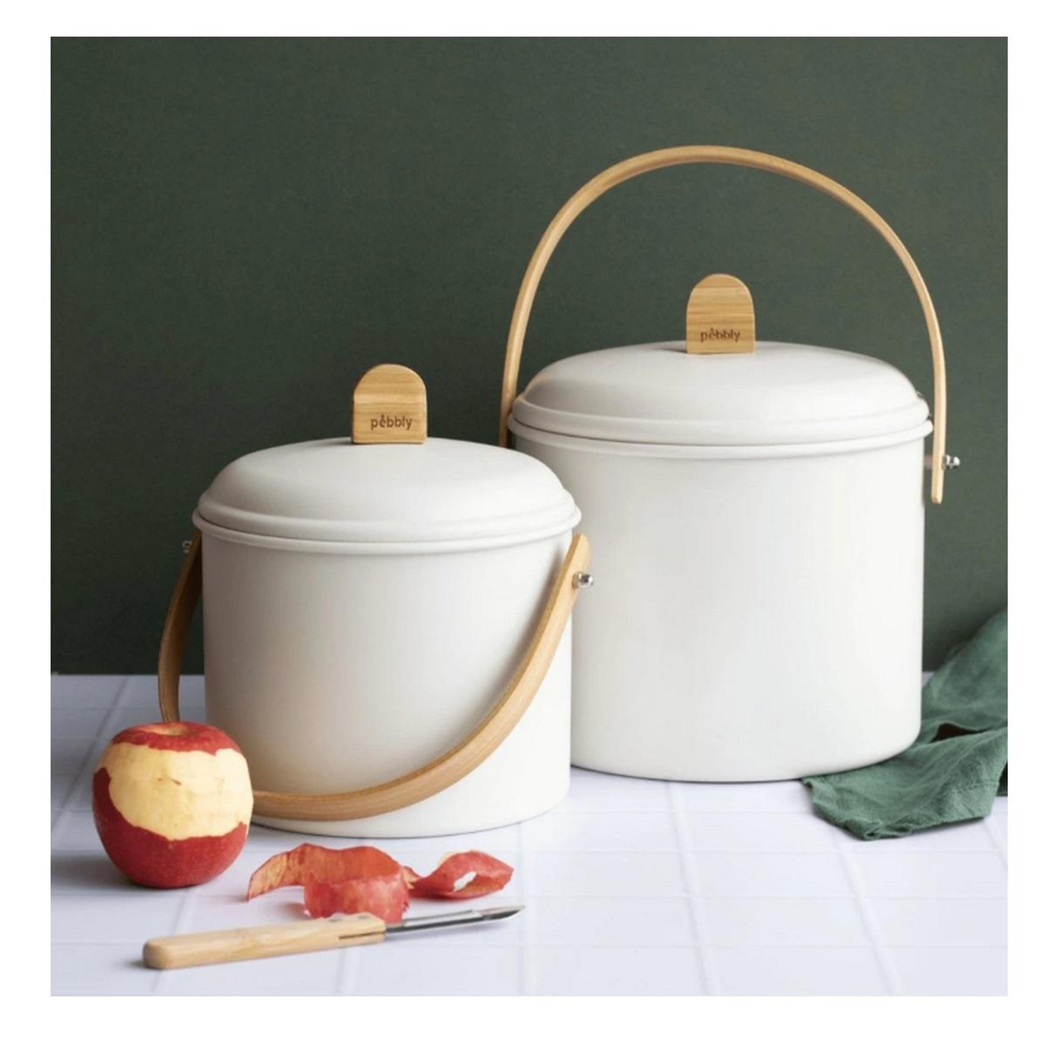 Voir la diapositive 4 : PEBBLY Seau à compost 3.5 l beige - nba202