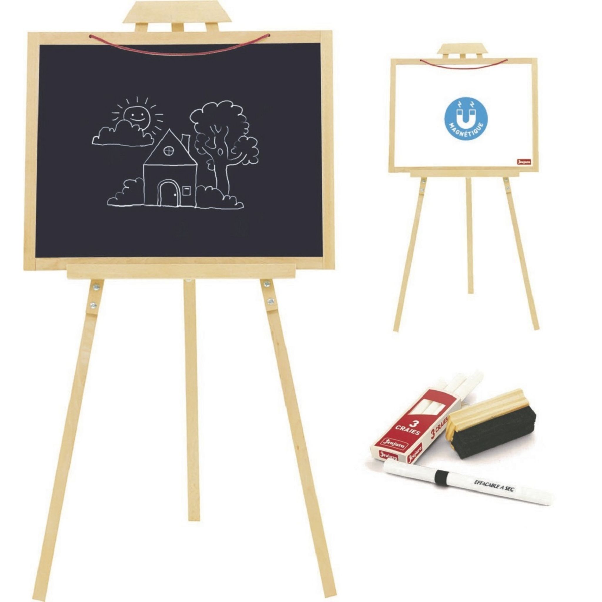 Jeujura J8345 Set Costruzioni In Legno 200 Pezzi - Mattoncini Multi-Forma Tecap - Giocattolo Educativo Francese