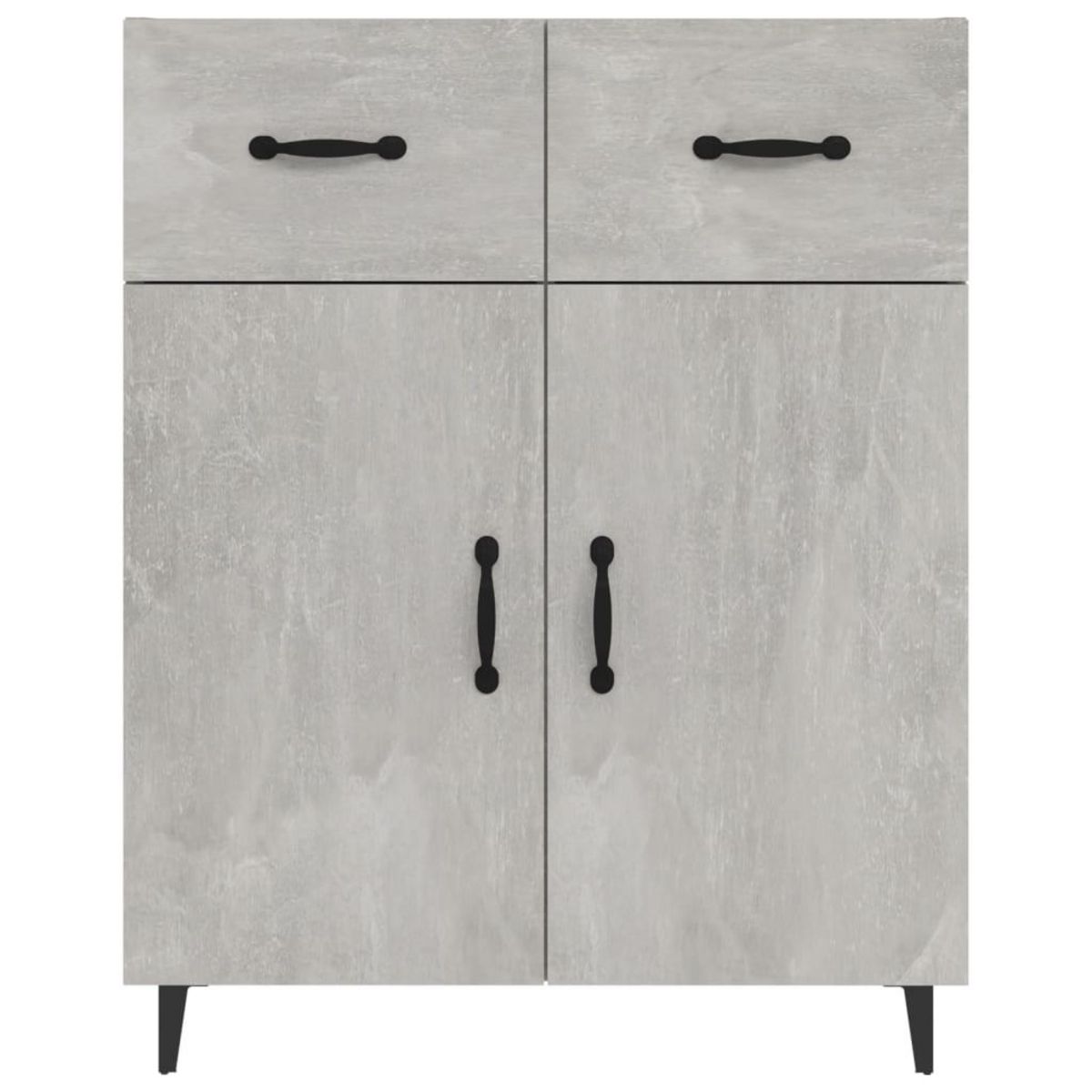 VIDAXL Buffet gris beton 69,5x34x90 cm bois d'ingenierie