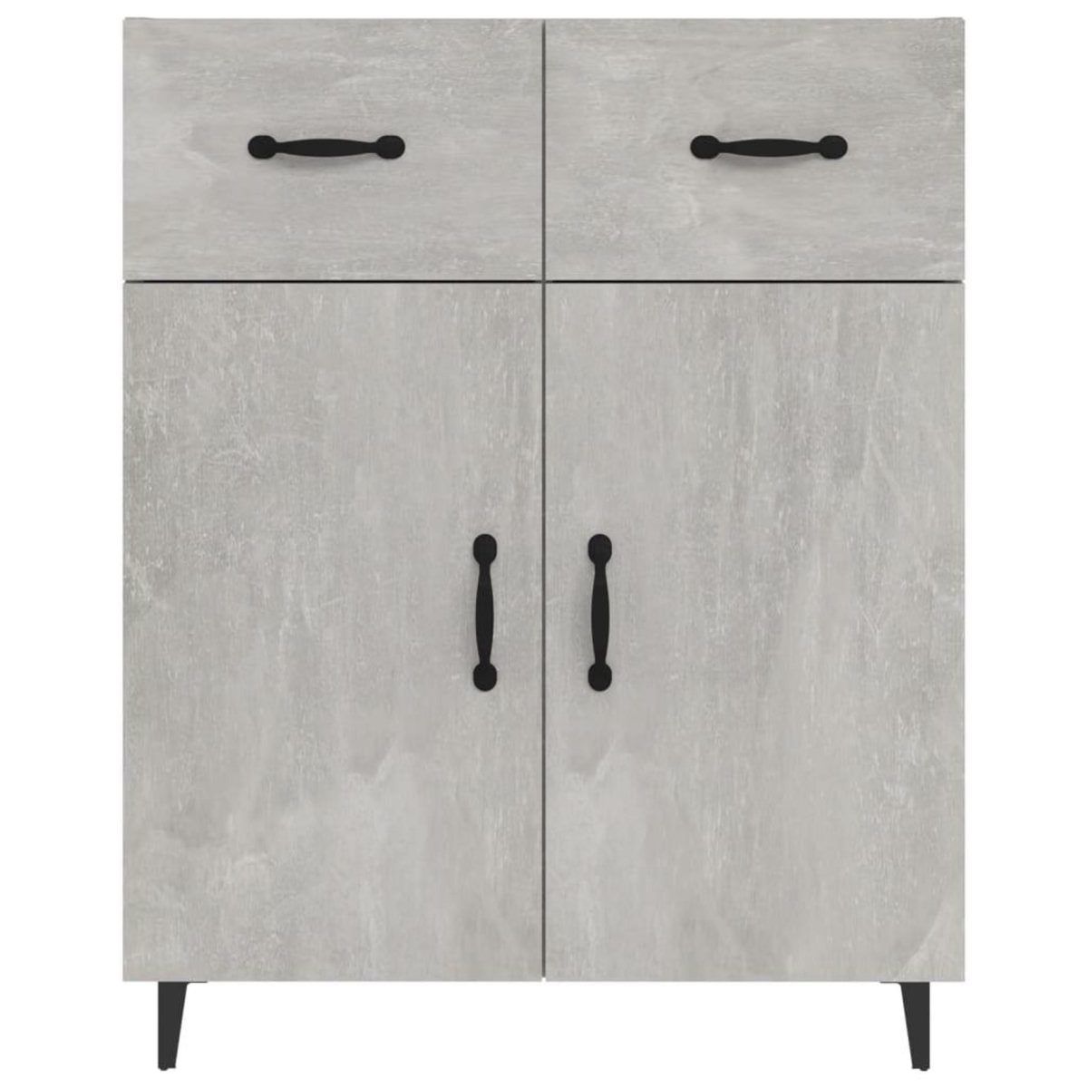 VIDAXL Buffet gris beton 69,5x34x90 cm bois d'ingenierie