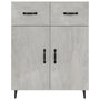 Voir la diapositive 5 : VIDAXL Buffet gris beton 69,5x34x90 cm bois d'ingenierie
