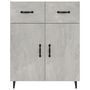 Voir la diapositive 5 : VIDAXL Buffet gris beton 69,5x34x90 cm bois d'ingenierie