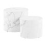 Voir la diapositive 3 : LISA DESIGN Aeryn - lot de 2 tables basses - effet marbre blanc - 48 et 40 cm