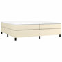 Voir la diapositive 3 : VIDAXL Cadre de lit sans matelas creme 200x200 cm similicuir
