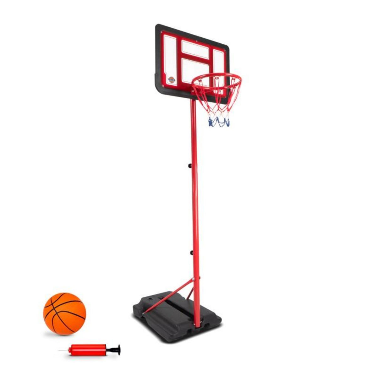 BUMBER Panier de basket sur Pied Evolutif DENVER hauteur réglable de 1.05m à 1.65m Ballon et Pompe inclus