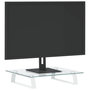Voir la diapositive 3 : VIDAXL Support de moniteur blanc 40x35x8 cm verre trempé et métal