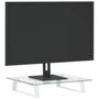 Voir la diapositive 3 : VIDAXL Support de moniteur blanc 40x35x8 cm verre trempé et métal