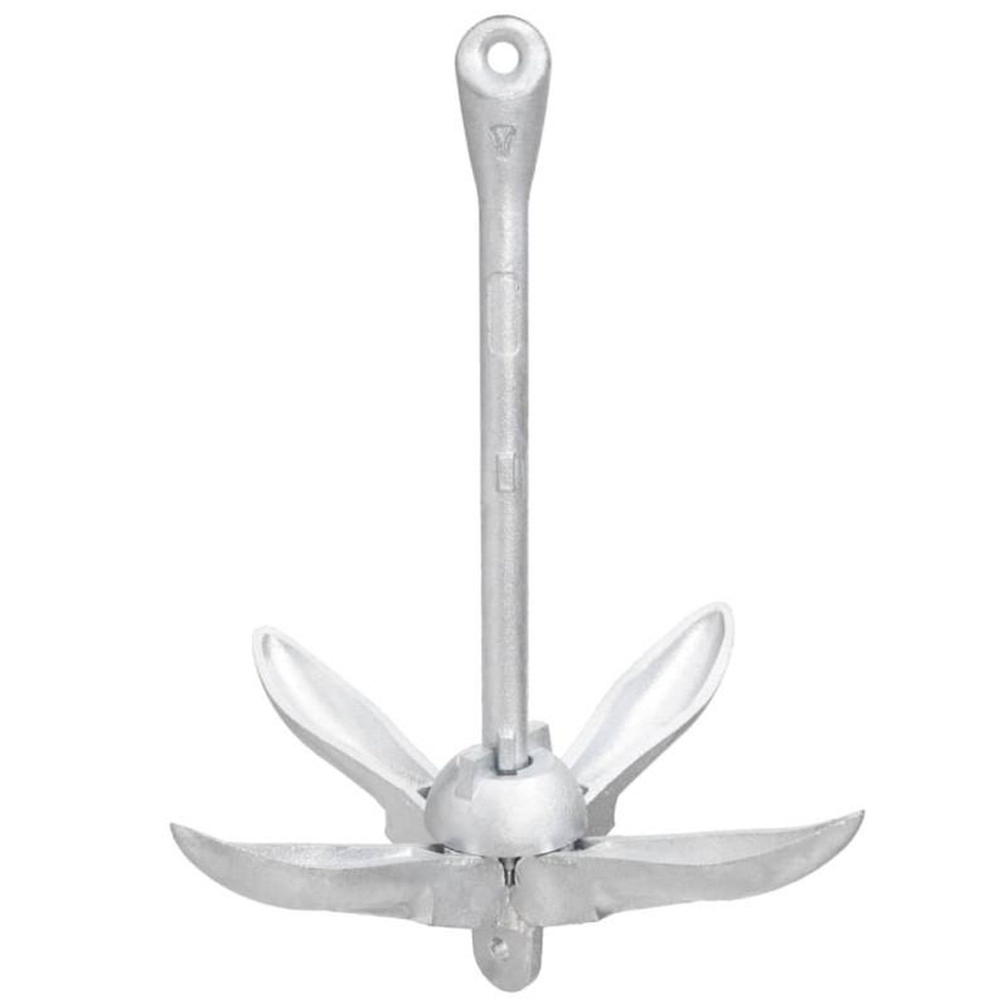 Voir la diapositive 6 : VIDAXL Ancre pliable avec corde argenté 1,5 kg fer malléable