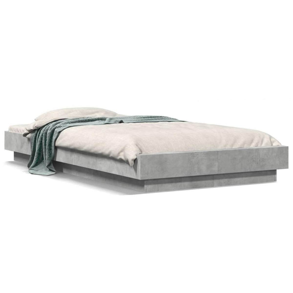 VIDAXL Cadre de lit sans matelas gris beton 90x190 cm