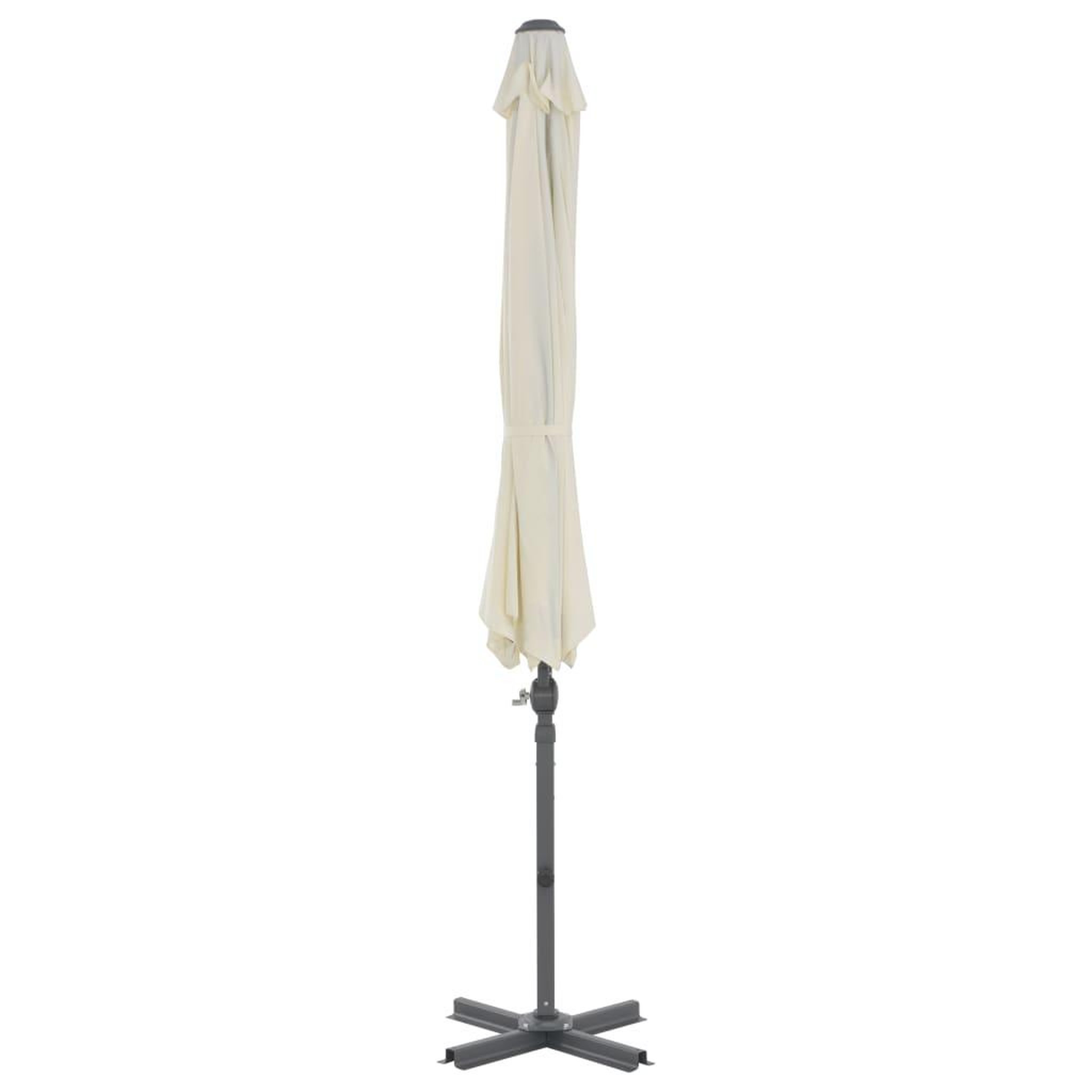 Voir la diapositive 3 : VIDAXL Parasol de jardin en porte-a-faux et poteau en aluminium sable