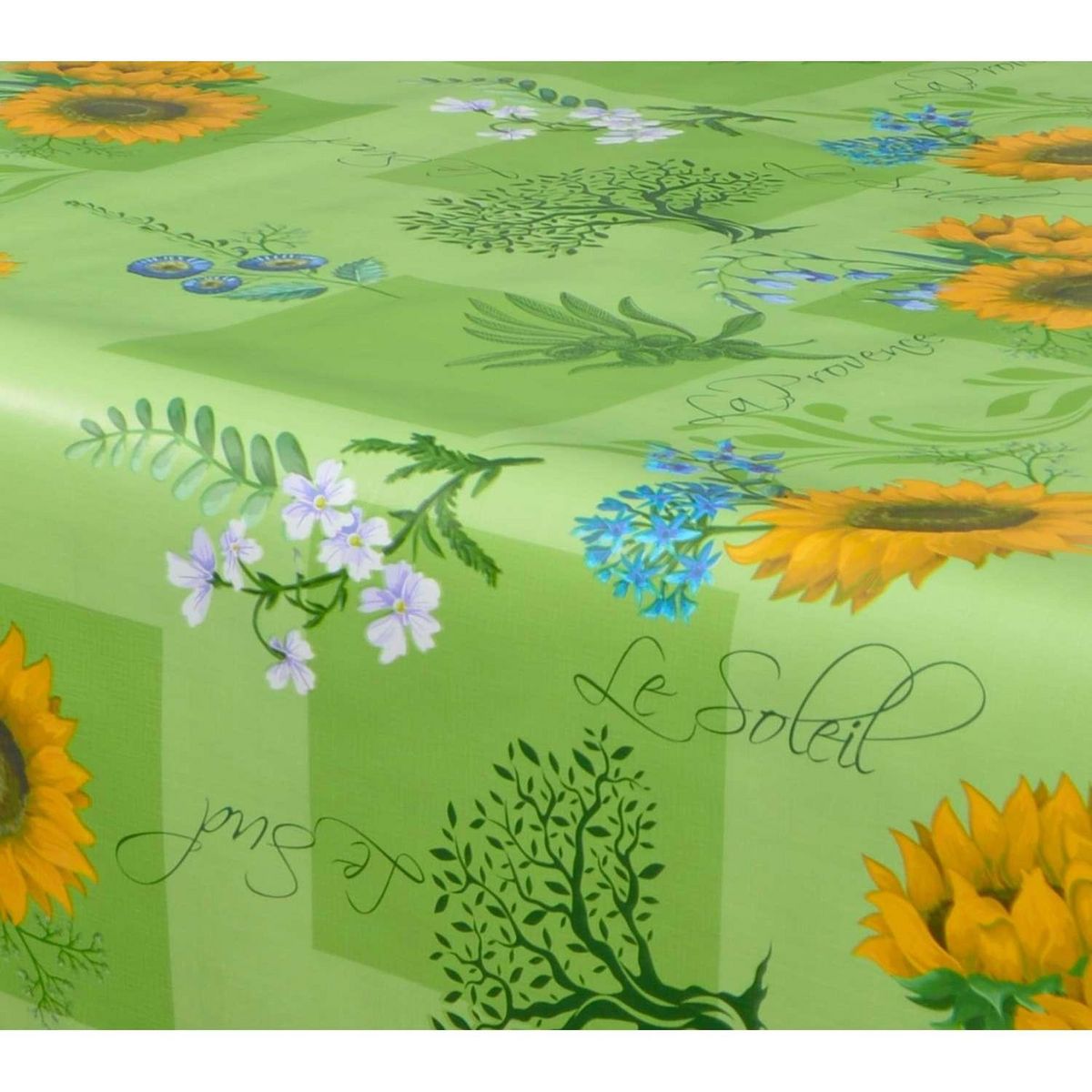 HABITABLE Nappe en toile cirée rectangulaire Gap - 140 x 250 cm - Vert