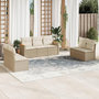 Voir la diapositive 1 : VIDAXL Salon de jardin avec coussins 7 pcs beige resine tressee