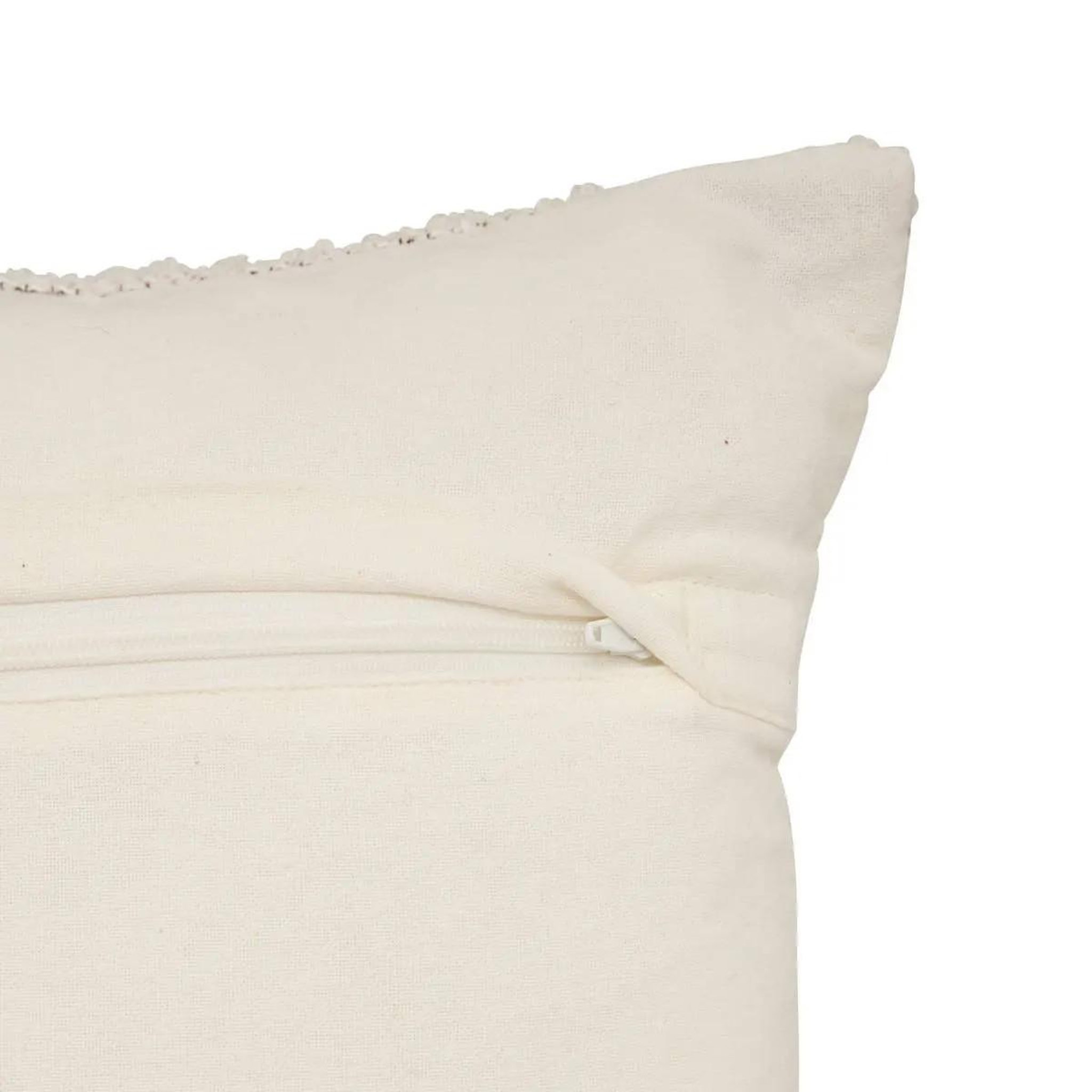 Voir la diapositive 2 : ATMOSPHERA Coussin à motifs tissés  ozel  40x40cm ivoire