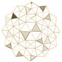 Voir la diapositive 1 : Paris Prix Décoration Murale  Triangles & Miroir  85cm Or
