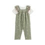 Voir la diapositive 2 : Petit Béguin Ensemble salopette bébé en gaze de coton et t-shirt Anaelle