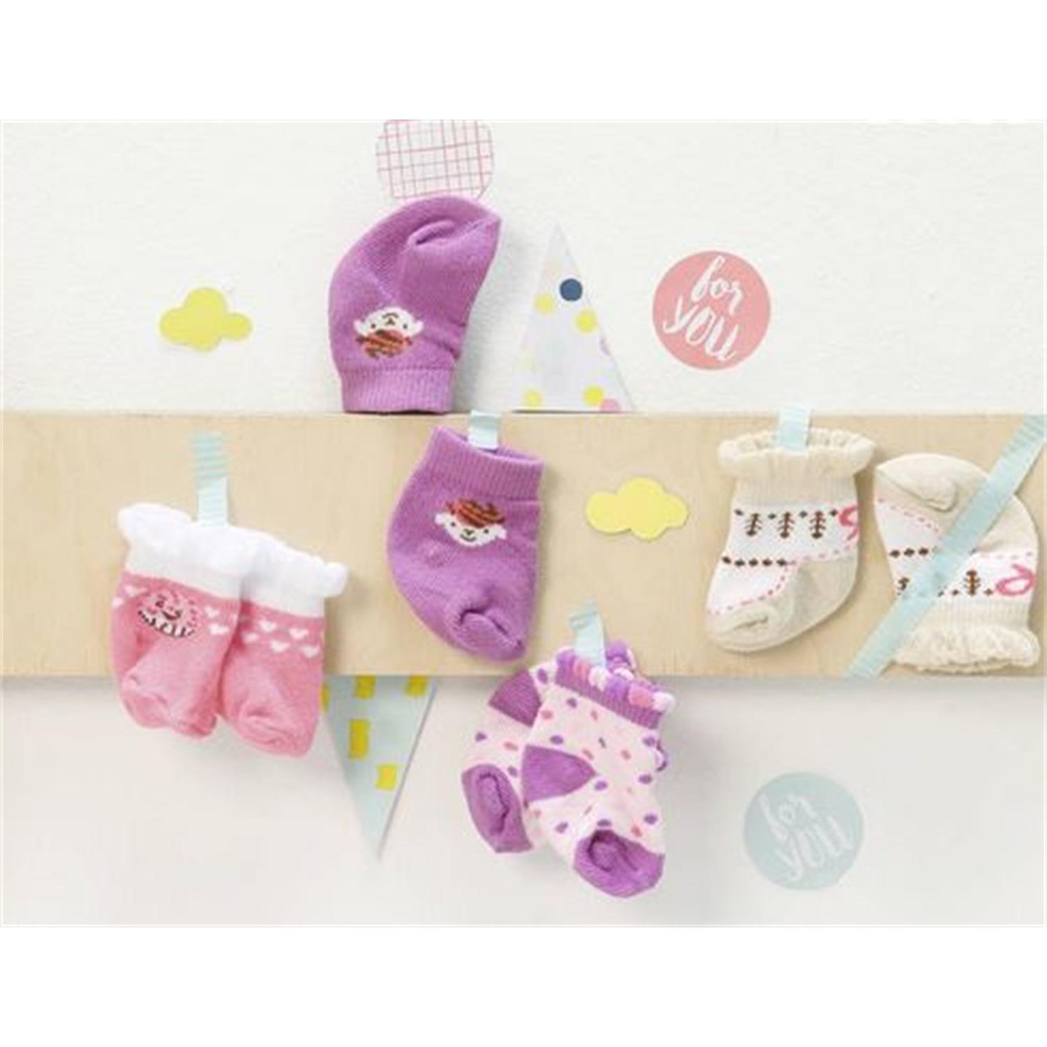 Voir la diapositive 6 : Zapf Creation BABY Annabell Paire de chaussettes pour poupée de 43cm
