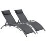 Voir la diapositive 1 : Habitat et Jardin Bain de soleil en aluminium  Beauty  - Phoenix - Gris foncé / Argenté - Lot de 2